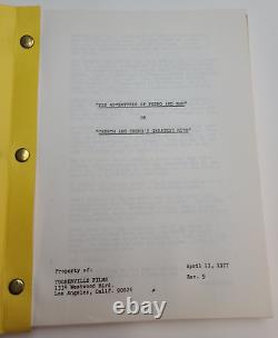 UP IN SMOKE / Tommy Chong & Cheech Marin 1977 Screenplay, Cult Classic film