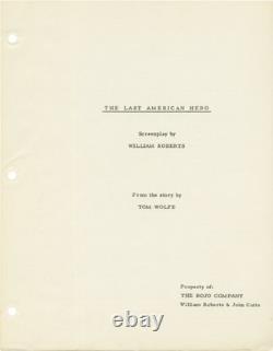 Valerie Perrine Jeff Bridges LAST AMERICAN HERO Original screenplay for #171233