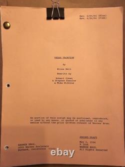 Vegas Vacation Original Film Script + Storyboards Chevy Chase 1997
