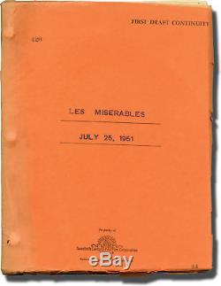 Victor Hugo LES MISERABLES Original screenplay for the 1952 film 1951 #131144