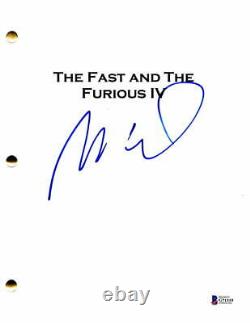 Vin Diesel Signed Autograph Fast & Furious 4 Full Movie Script Paul Walker