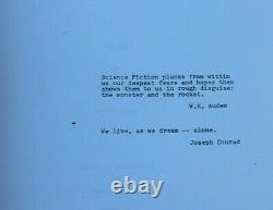 Vintage 1978 Alien Revised Final Movie Script Screenplay Walter Hill David Giler