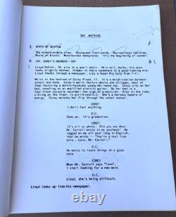 Vintage 1987 Say Anything by Cameron Crowe Movie Script Final Draft with Notes
