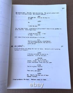 Vintage 1987 Say Anything by Cameron Crowe Movie Script Final Draft with Notes