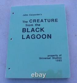 Vintage 1993 Creature From The Black Lagoon By John Carpenter Movie Script