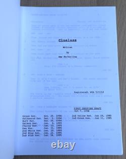 Vintage 1995 Clueless by Amy Heckerling Original Movie 1st Draft Shooting Script