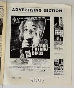 Vintage Alfred Hitchcock's Psycho Original Movie Paramount Press Book Uncut