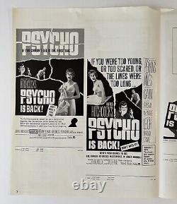 Vintage Alfred Hitchcock's Psycho Original Movie Paramount Press Book Uncut