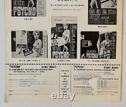 Vintage Alfred Hitchcock's Psycho Original Movie Paramount Press Book Uncut