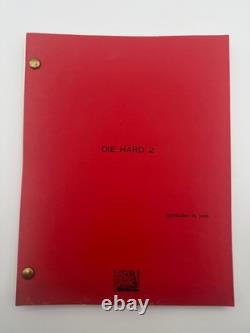 Vintage Die Hard 2 Production Script Rewrite September 26, 1989 Fox movie film