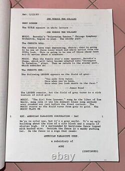 Vintage Hollywood Movie Script Joe Vs Volcano 1990 Tom Hanks Meg Ryan Warner Bro