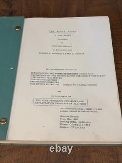 Vintage Hollywood Unproduced Film The Black Pearl Houston Branch Screenplay