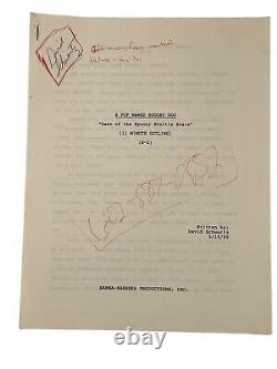 Vintage PUP NAMED SCOO BY DOO Movie Script, Hand Note, Production Art