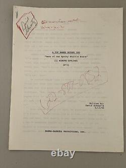 Vintage PUP NAMED SCOO BY DOO Movie Script, Hand Note, Production Art