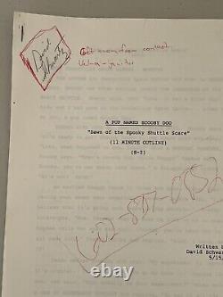 Vintage PUP NAMED SCOO BY DOO Movie Script, Hand Note, Production Art