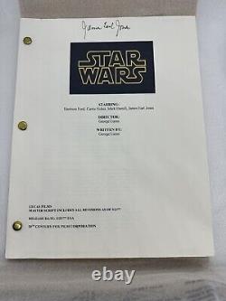 Vintage Star Wars Signed Movie Script Copy, COA James Earl Jones Darth Vader