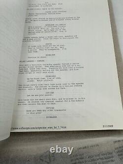 Vintage Star Wars Signed Movie Script Copy, COA James Earl Jones Darth Vader