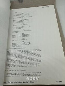 Vintage Star Wars Signed Movie Script Copy, COA James Earl Jones Darth Vader