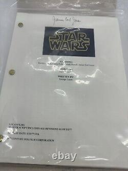 Vintage Star Wars Signed Movie Script Copy, COA James Earl Jones Darth Vader