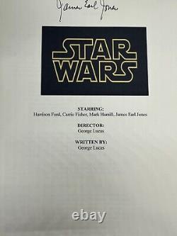 Vintage Star Wars Signed Movie Script Copy, COA James Earl Jones Darth Vader