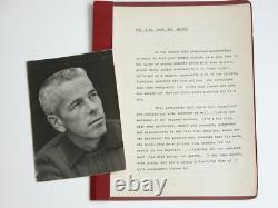 Vtg 50s-60s Studio Script Outline Films Producer Buck Houghton Photo Des Moines