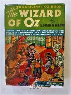 Vtg Rare 1939 The Wizard Of Oz Mgm Movie Edition Book With Original Dust Jacket