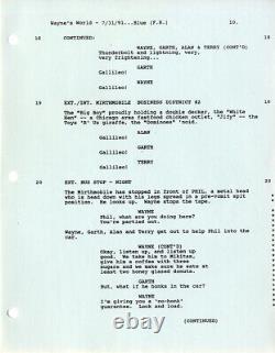 WAYNE'S WORLD (Aug 5, 1991) Original revised draft film script