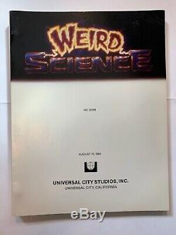 WEIRD SCIENCE / John Hughes 1984 Original Movie Script Screenplay