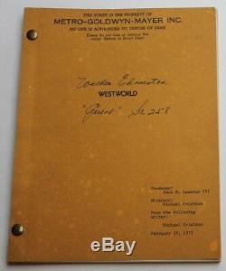 WESTWORLD / Michael Crichton 1973 Movie Script Screenplay, Sci Fi Thriller