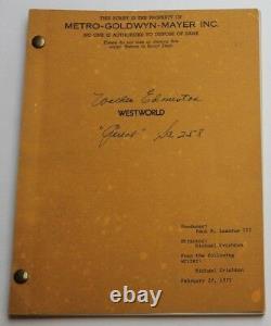 WESTWORLD / Michael Crichton 1973 Movie Script Screenplay, Sci Fi Thriller