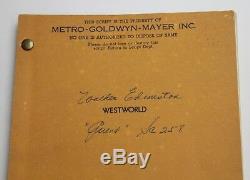 WESTWORLD / Michael Crichton 1973 Movie Script Screenplay, Sci Fi Thriller