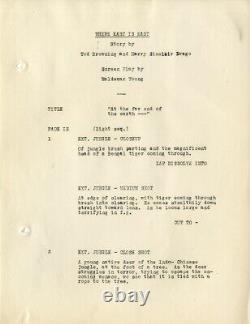 WHERE EAST IS EAST (Dec 31, 1928) Film script for silent drama ft. Lon Chaney