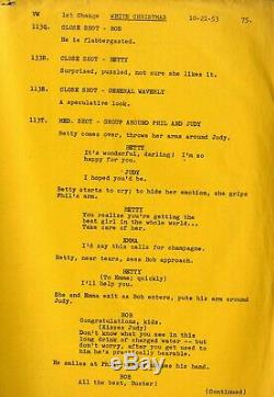 WHITE CHRISTMAS (1954) Final White film script dated July 7, 1953 by Krasna