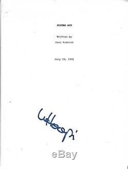 WHOOPI GOLDBERG SIGNED FULL SISTER ACT MOVIE SCRIPT AUTOGRAPH withCOA ACTRESS