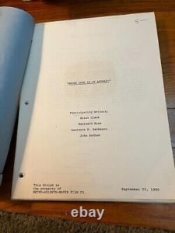 WHOSE LIFE IS IT ANYWAY Rare Original 1980 Movie Script Richard Dreyfuss