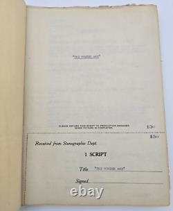 WONDER MAN / Philip Rapp 1944 Screenplay, Danny Kaye, Musical Fantasy film