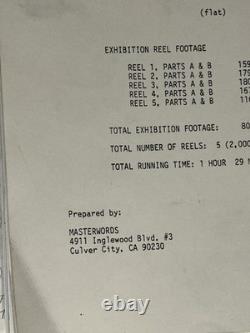 Walt Disney Flight Of The Navigator 1986 Combined Continuity Movie Script