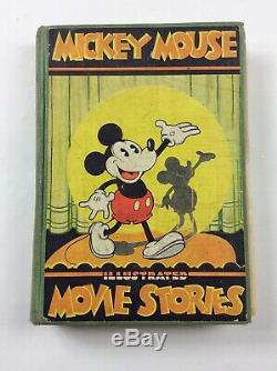 Walt Disney MICKEY MOUSE MOVIE STORIES 1931 1st Ed Antique Disney Book flicker