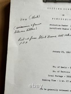 Walt Disney Pinocchio 1940 Combined Continuity Movie Script