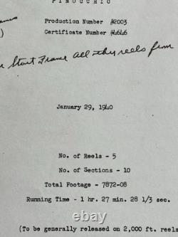 Walt Disney Pinocchio 1940 Combined Continuity Movie Script