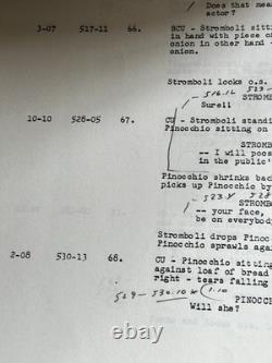 Walt Disney Pinocchio 1940 Combined Continuity Movie Script