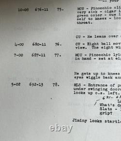 Walt Disney Pinocchio 1940 Combined Continuity Movie Script