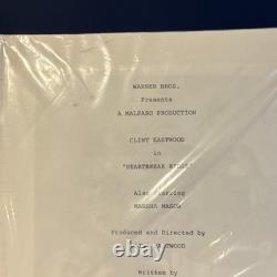 Warner Bros. Malpaso Clint Eastwood Heartbreak Ridge Original Movie Script