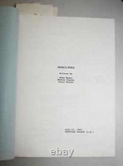 Wayne's World movie original screenplay script Actor's working copy