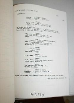 Wayne's World movie original screenplay script Actor's working copy