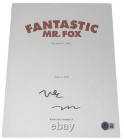 Wes Anderson Signed Autograph Fantastic Mr. Fox Movie Script Screenplay Beckett