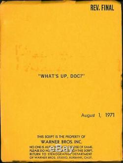 What's Up Doc Original Script / Buck Henry Film Movies 1971 #209568
