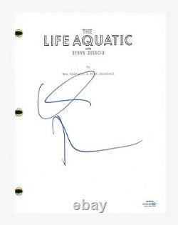 Willem Dafoe Signed The Life Aquatic With Steve Zissou Movie Script ACOA COA