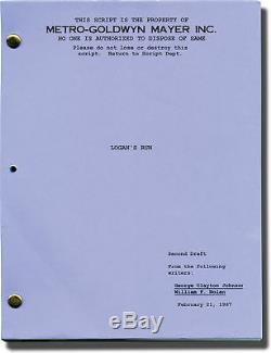 William F. Nolan LOGAN'S RUN Original Screenplay for an unproduced film #139290