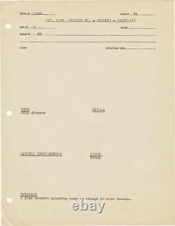 William Wyler BEST YEARS OF OUR LIVES Original production document for #162240